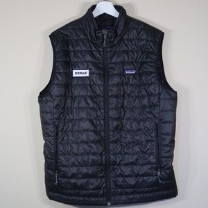Solid Black Puff Vest